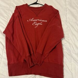 American Eagle Outfitters Red Crewneck Sweater